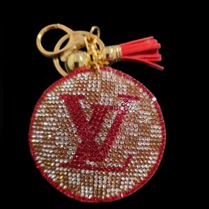 Luxury LV Bag Charm Keychain with Tassel
